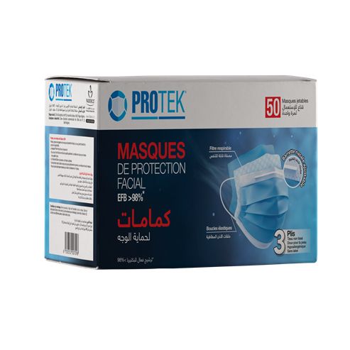 Masque chirurgical protek 50 Unités