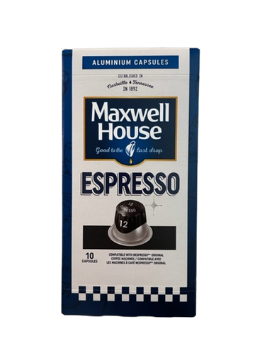 Café maxwell house espresso boite de 10 capsules